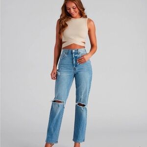 Windsor jeans high rise straight leg size 7
